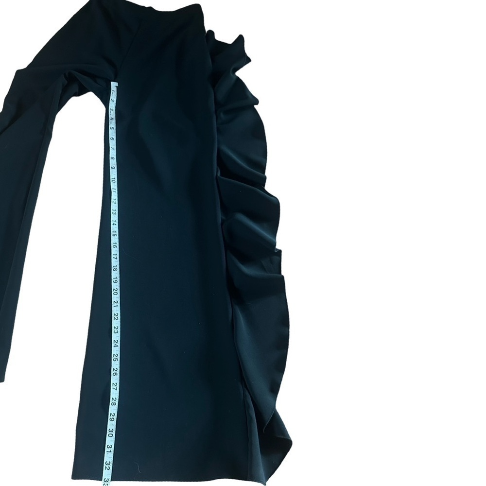 Alexis Cascade Ruffle Black Pants - Picture 3 of 6